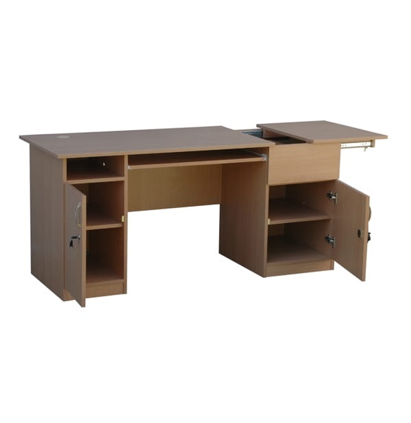 Lada biblioteczna D z rozsuwanym schowkiem na karty biblioteczne