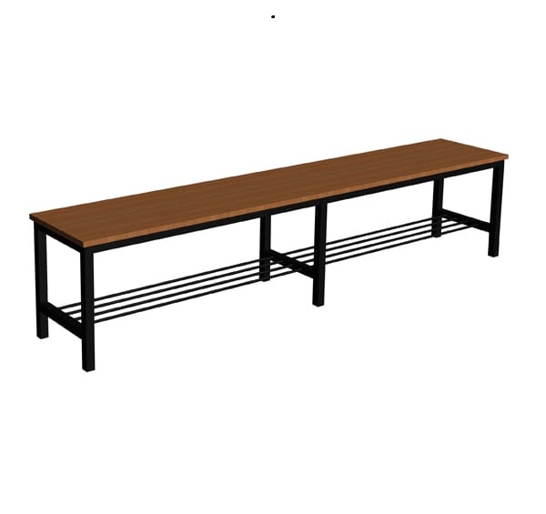 Ławka korytarzowo szatniowa z półką na buty Premium bez oparcia 1,5m - obrazek 2