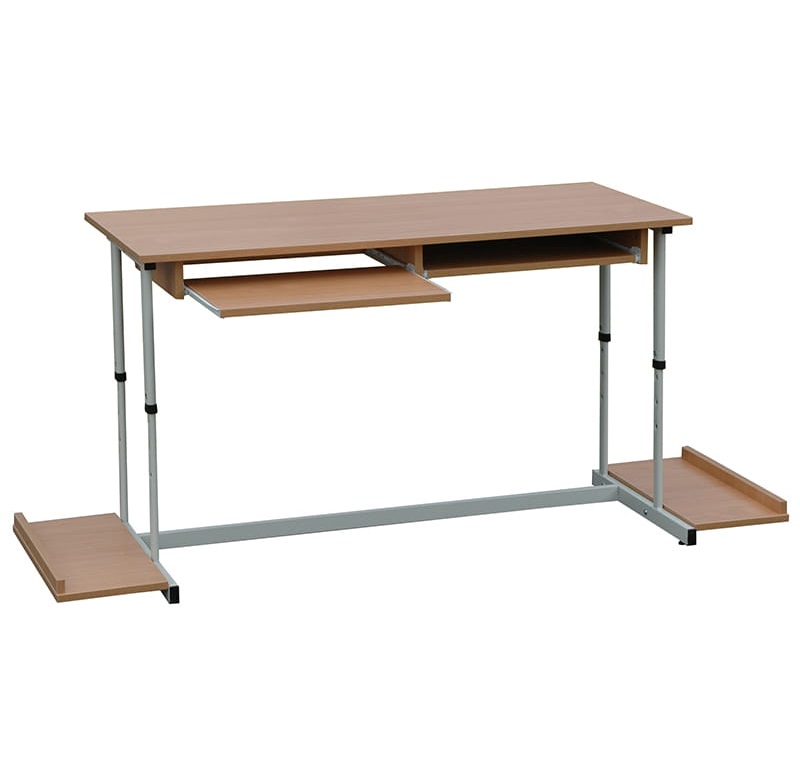 Stolik komputerowy Robert z ruchomą półką z rury owalnej 2-os. z reg. 3-7