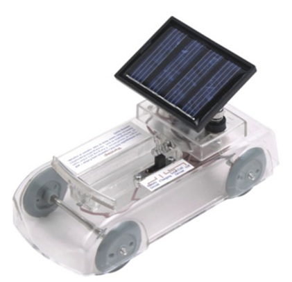 Autko napędzane energią słoneczną z akumulatorem