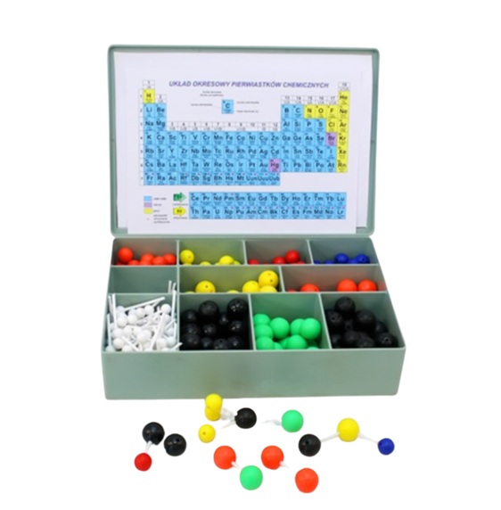 Modele atomów - zestaw do chemii organicznej i nieorganicznej - poszerzony