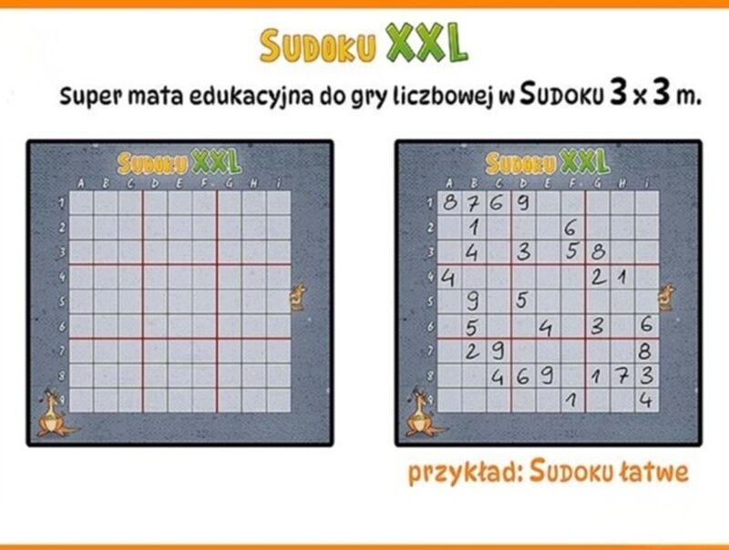 gra SUDOKU XXL 3 x 3 metra – nowość!
